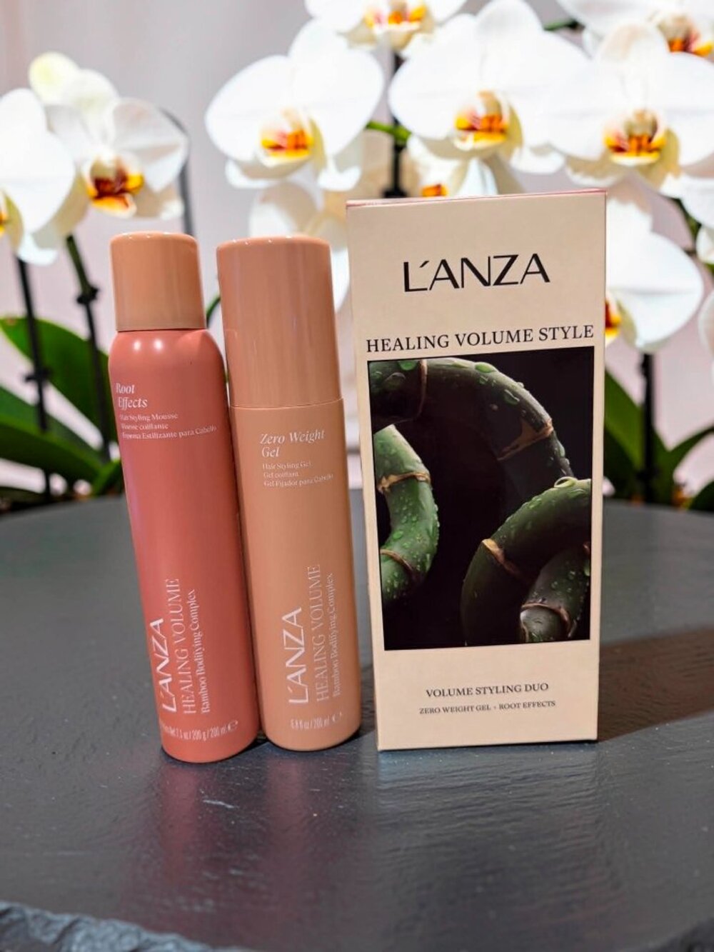 L'anza Healing Volume Style Bamboo Zero Weight Gel &Root Effects Mousse